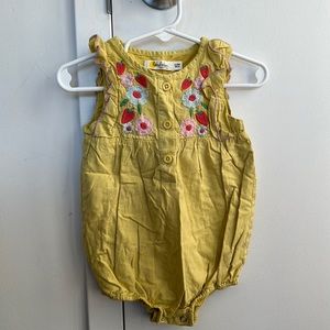 Yellow baby Boden romper - 6-12m (80cm)